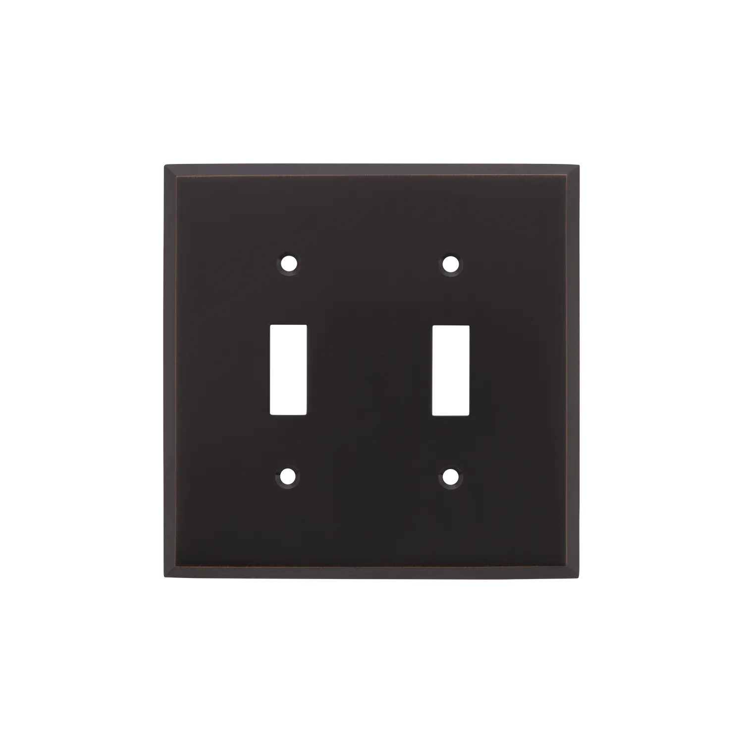 New York Switch Plate with Double Toggle in Timeless Bronze