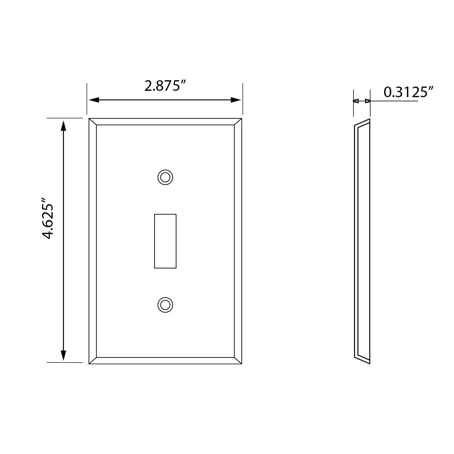 New York Switch Plate with Single Toggle in Antique Brass