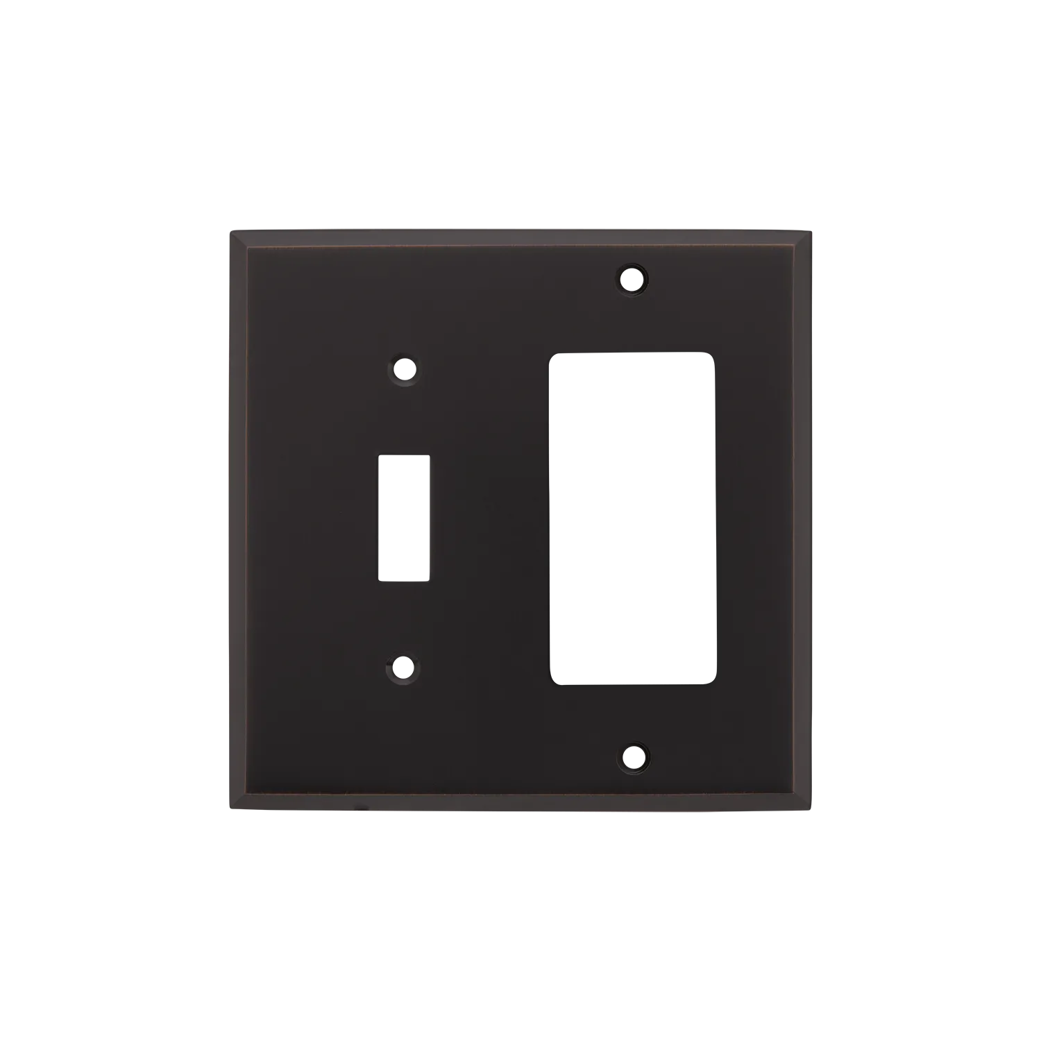 New York Switch Plate with Toggle and Rocker in Timeless Bronze