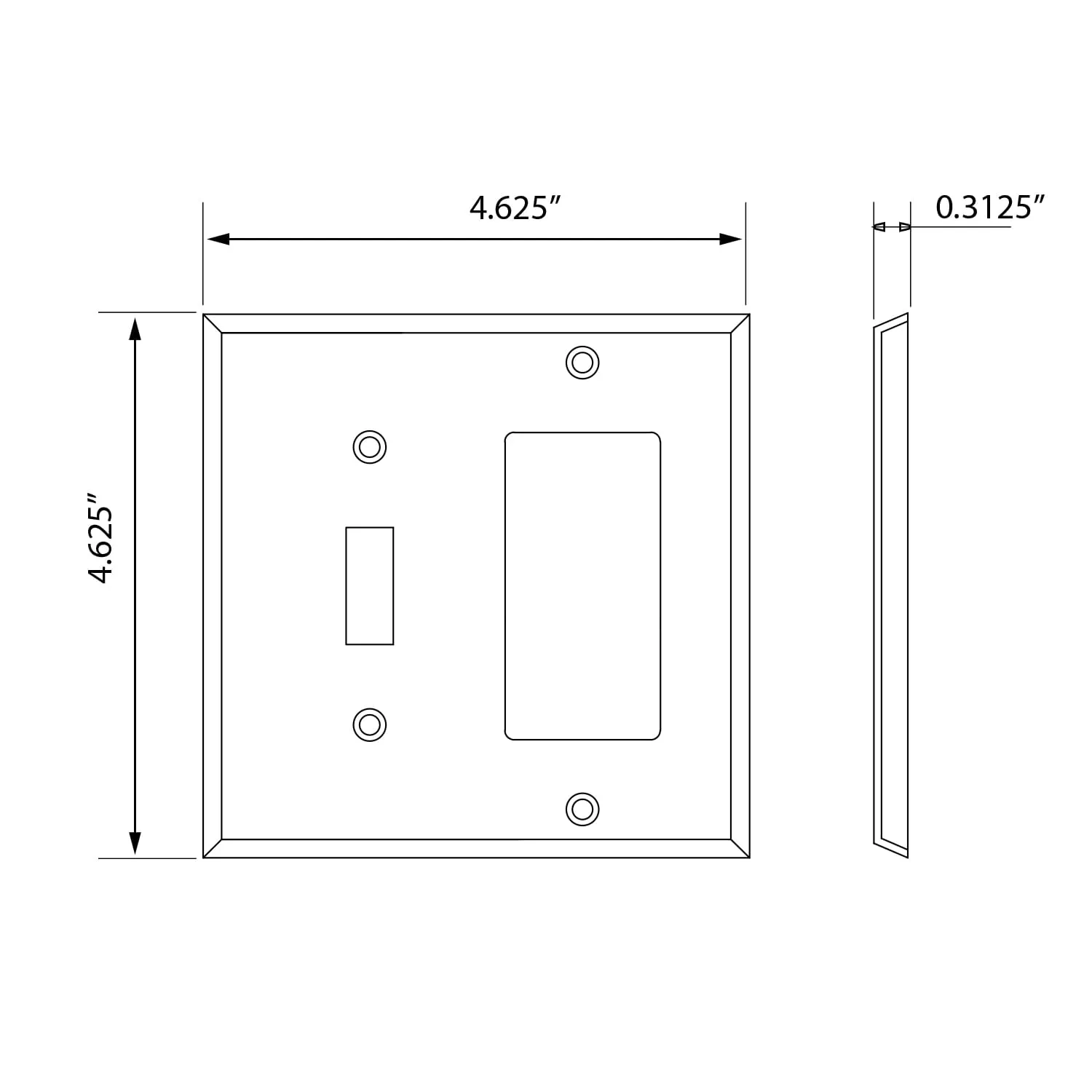 New York Switch Plate with Toggle and Rocker in Timeless Bronze