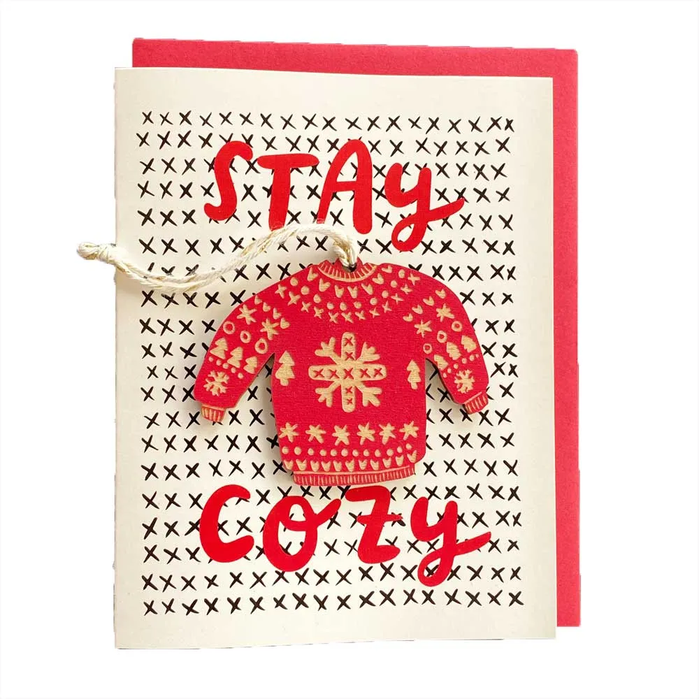 Ornament   Card by SnowMade: Cozy Sweater