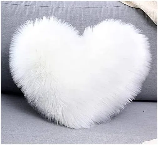 PICKKART Set of 3 Heart Shape Plush Pillow Small Size - 30 cm