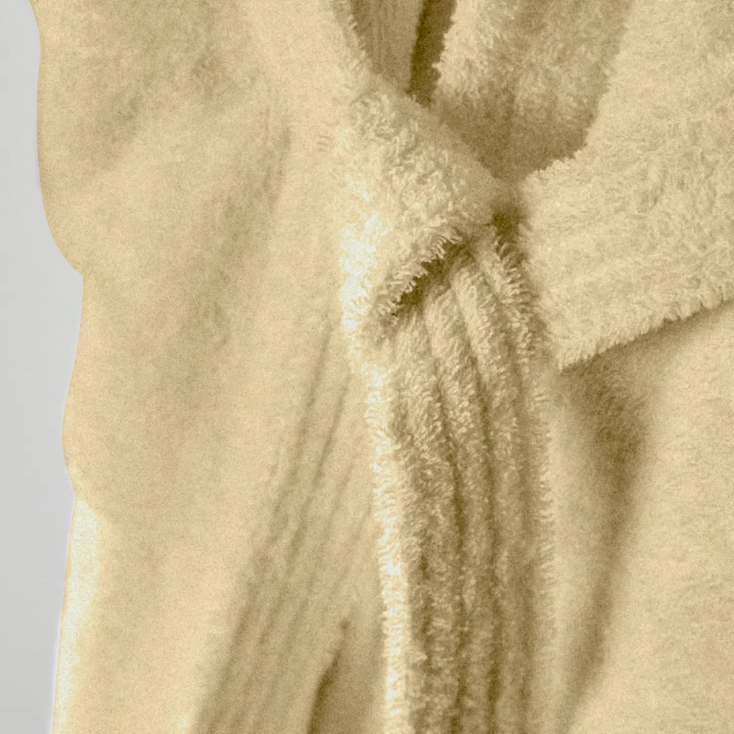 Premium Cotton Cream Terry Bathrobe with Pockets Suitable for Men and Women, Soft & Warm Terry Home Bathrobe, Sleepwear Loungewear, One Size Fits All