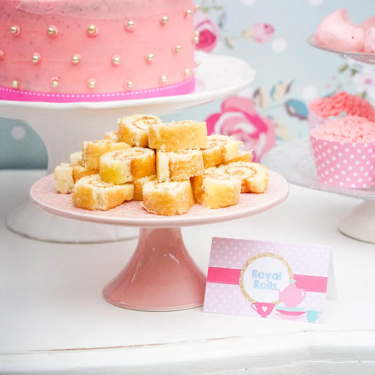 Princess Birthday Party Food Labels | Princess High Tea Tent Cards