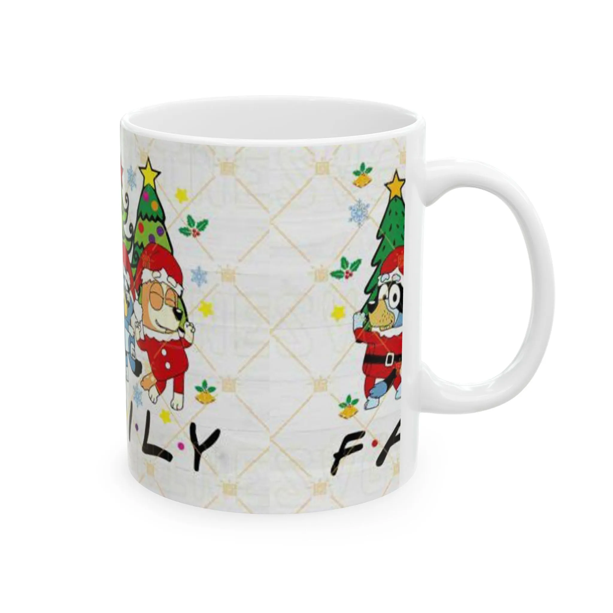 Princess Grace Family Christmas Ceramic Mug – Holiday Cheer for Loved Ones