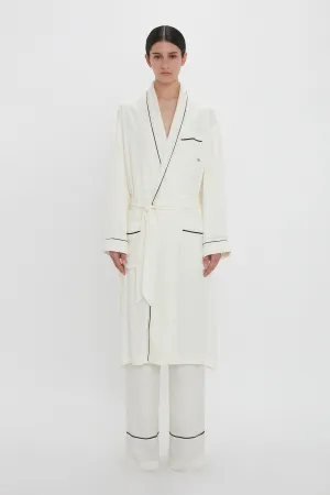 Pyjama Robe In Ivory Monogram