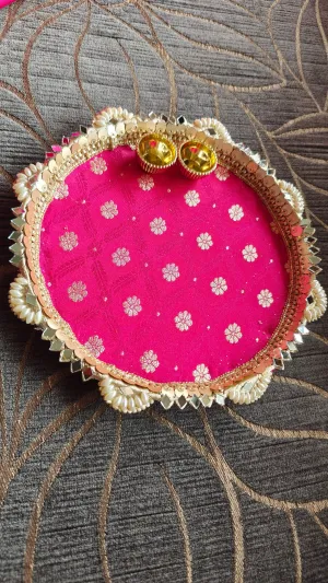 Rani Pink Pooja Thali - Accessory