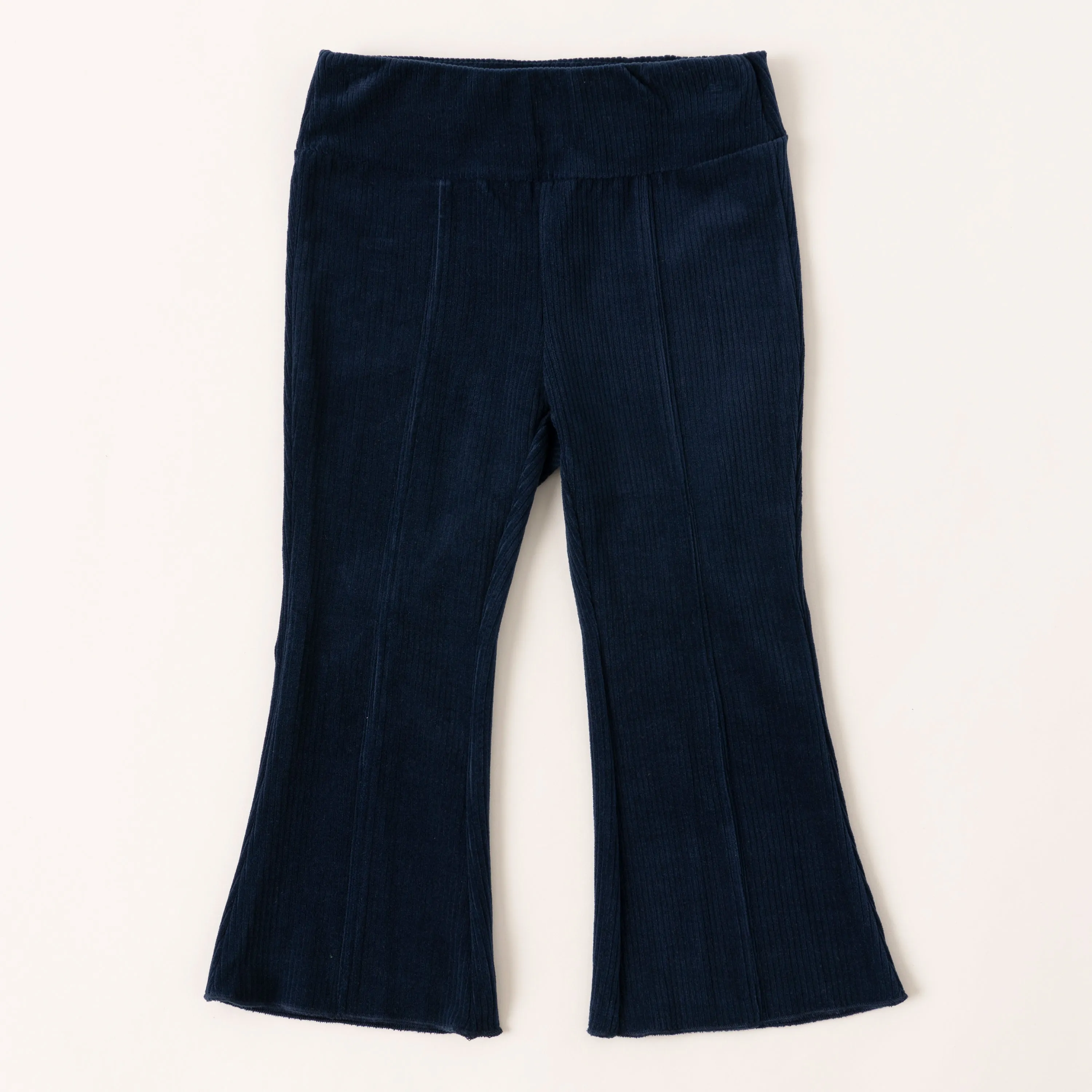 Ribbed Velour Flare Leg Pant