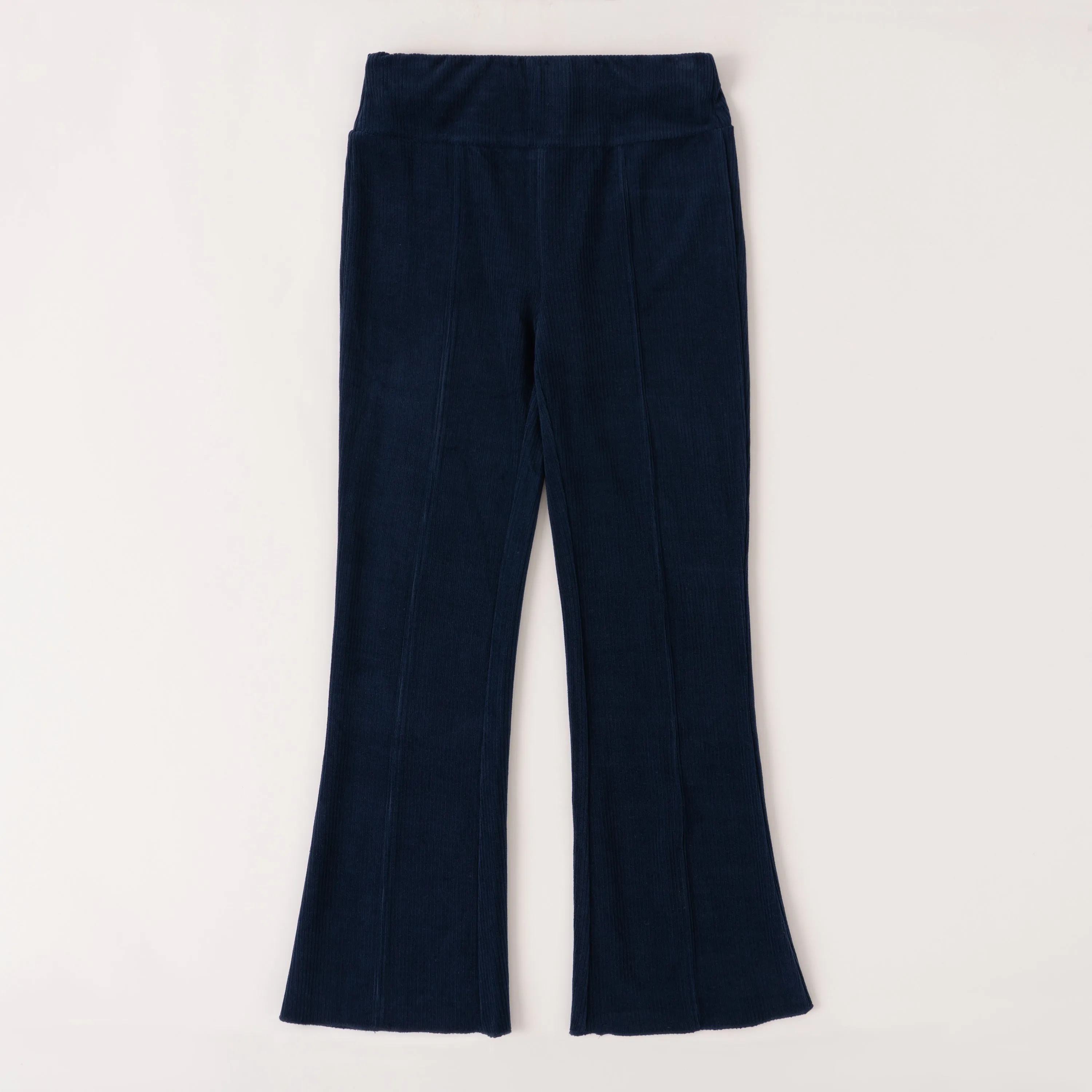 Ribbed Velour Flare Leg Pant