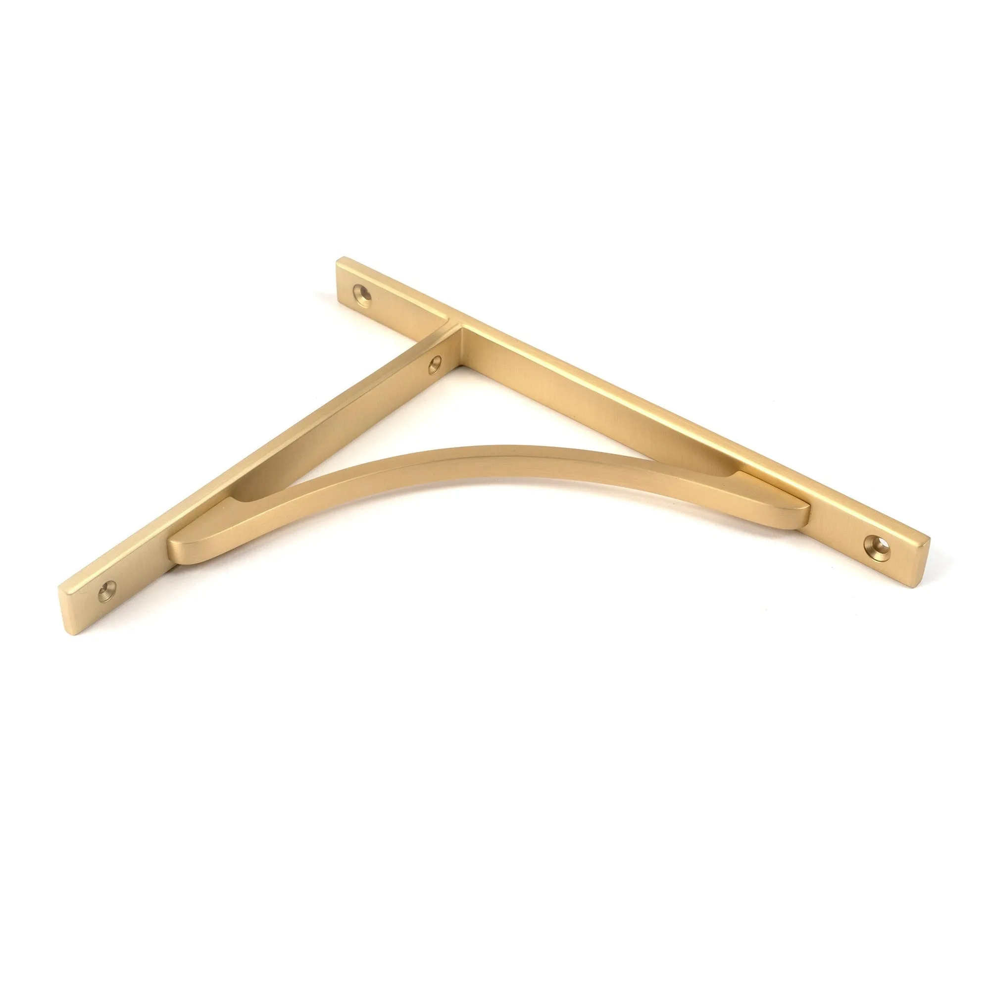 Satin Brass Apperley Shelf Bracket (260mm x 200mm) | From The Anvil