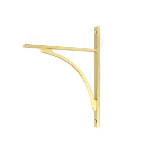 Satin Brass Apperley Shelf Bracket (260mm x 200mm) | From The Anvil