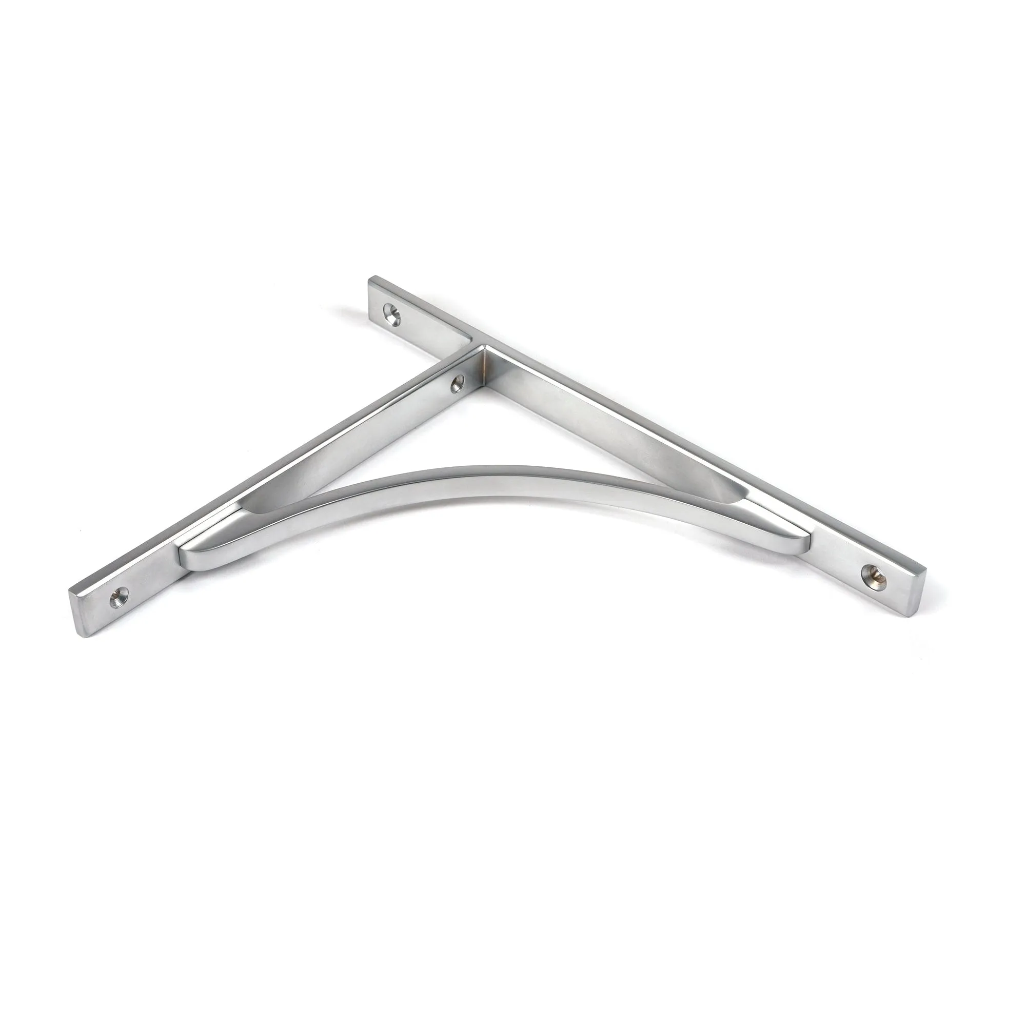 Satin Chrome Apperley Shelf Bracket (260mm x 200mm) | From The Anvil