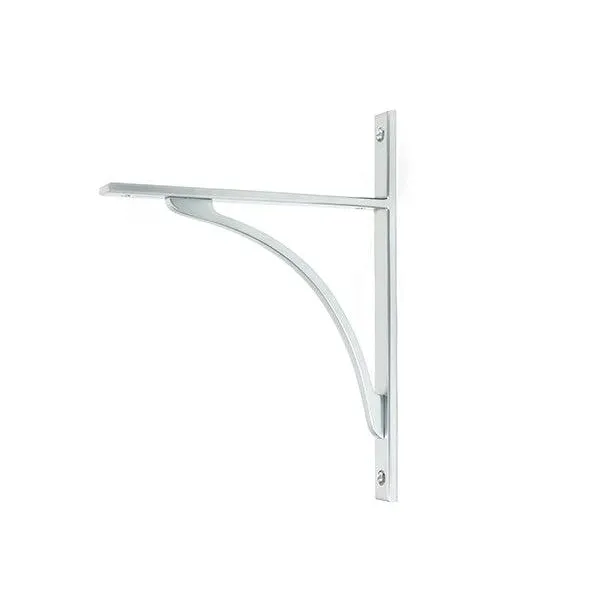 Satin Chrome Apperley Shelf Bracket (260mm x 200mm) | From The Anvil