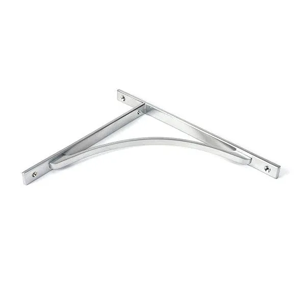 Satin Chrome Apperley Shelf Bracket (314mm x 250mm) | From The Anvil