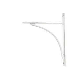 Satin Chrome Apperley Shelf Bracket (314mm x 250mm) | From The Anvil