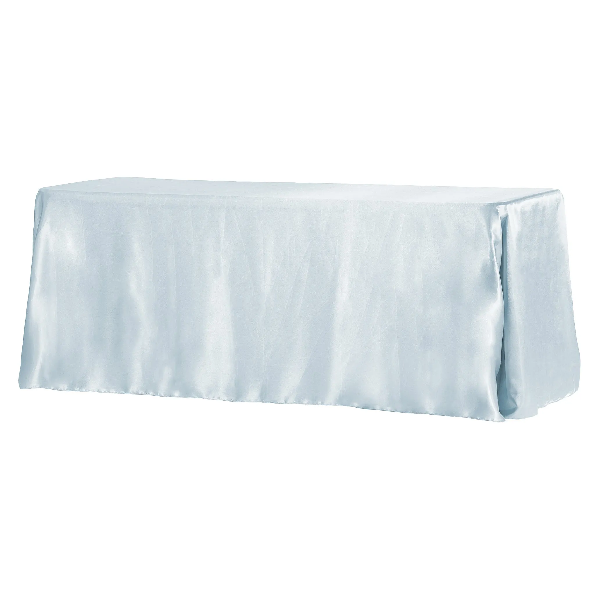 Satin Rectangular 90"x132" Tablecloth - Dusty Blue