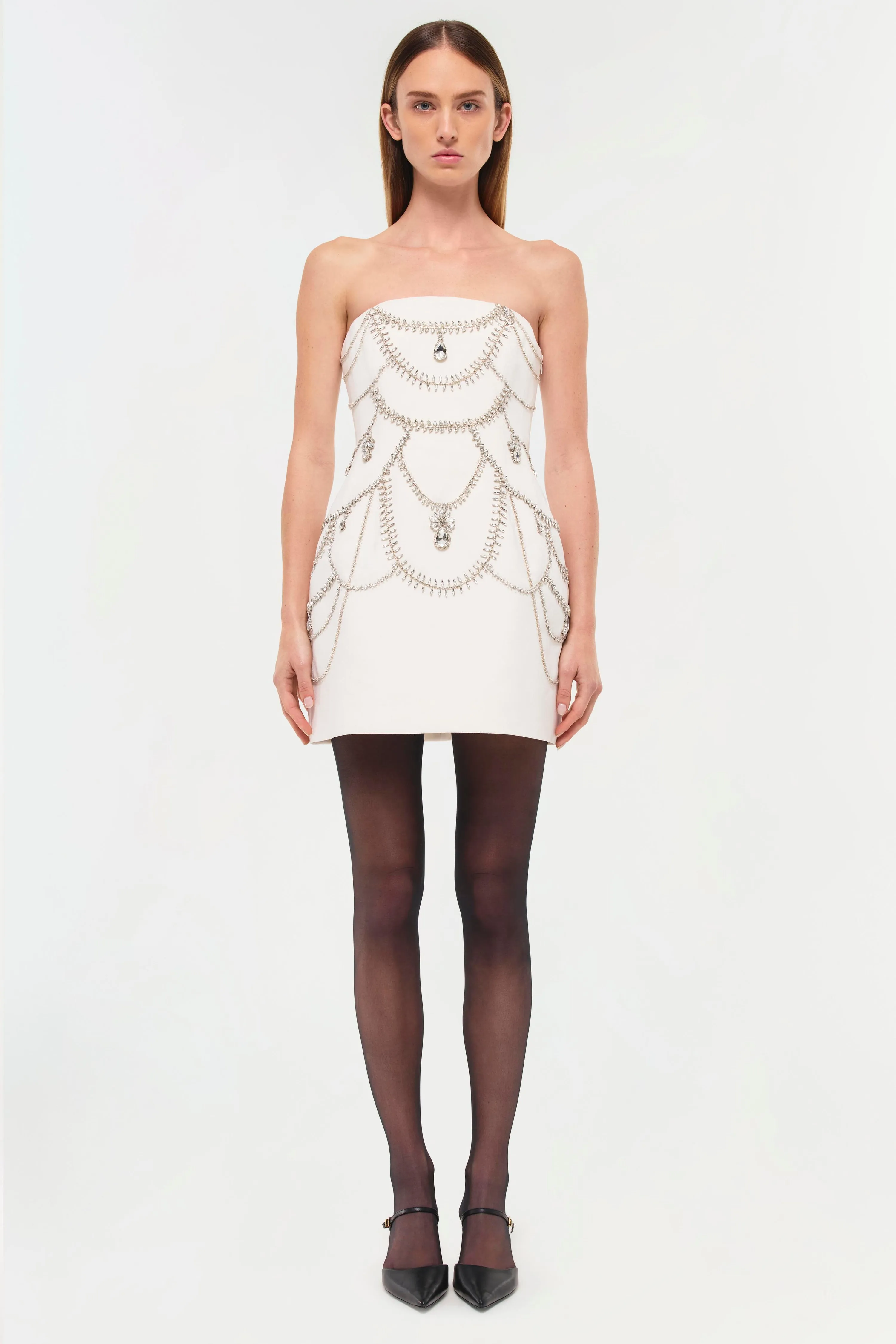 SIMKHAI - Arta Bustier Mini Dress in Ivory