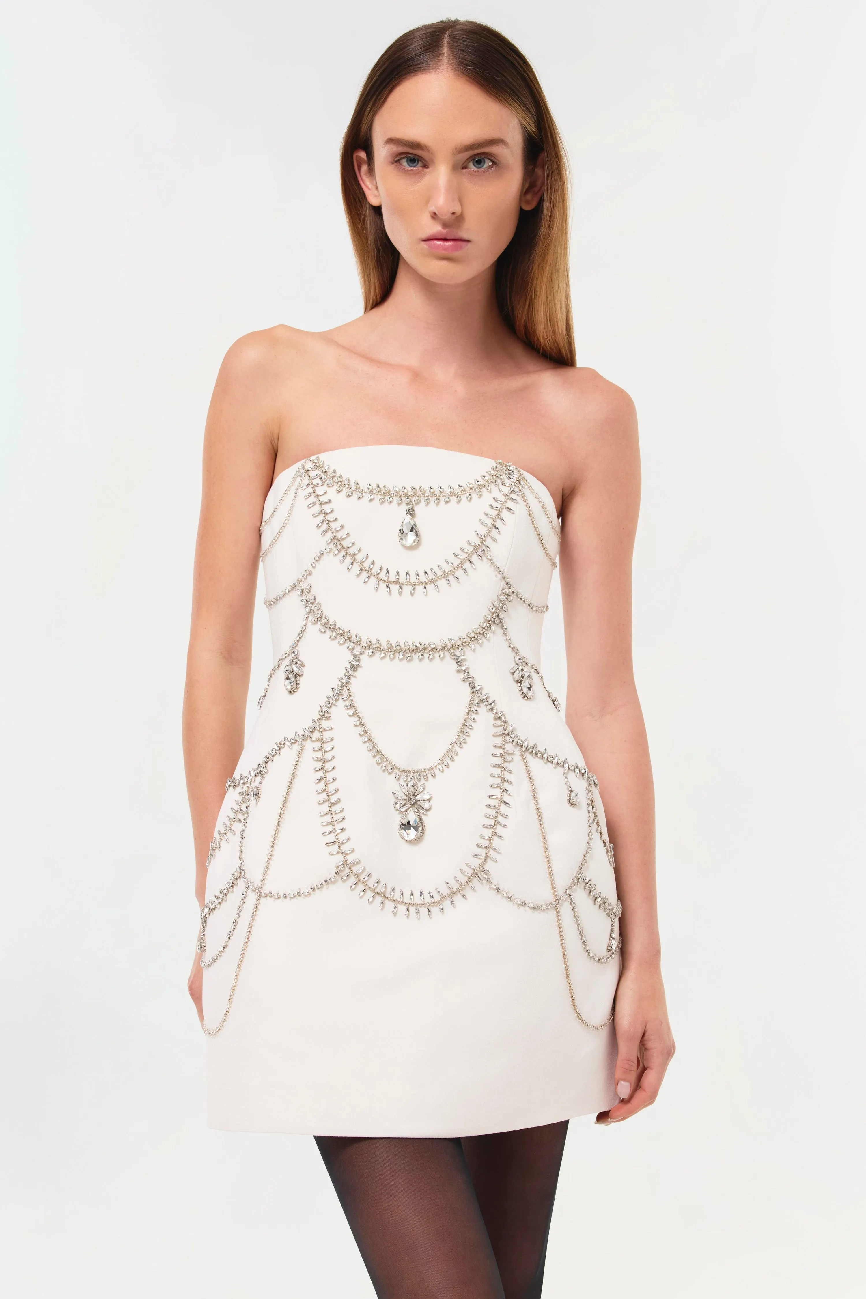 SIMKHAI - Arta Bustier Mini Dress in Ivory