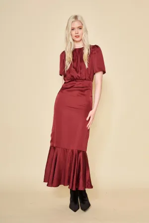 Solana Satin Midi Dress