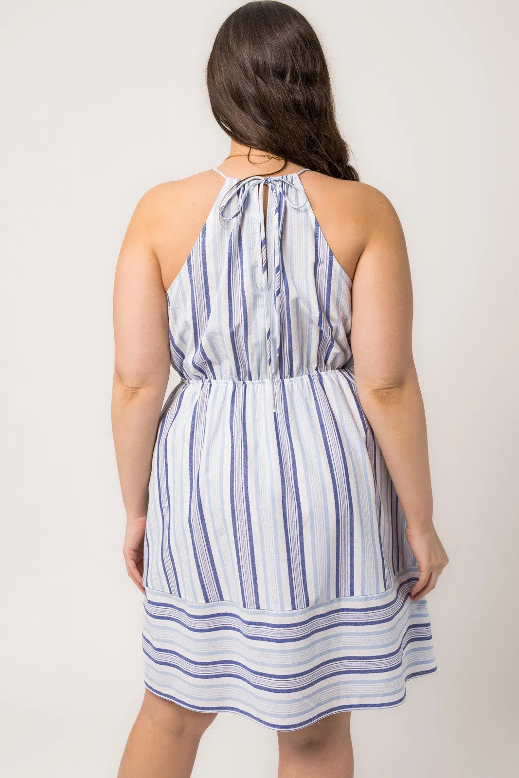 Sweetly Said Stripe Halter Dress