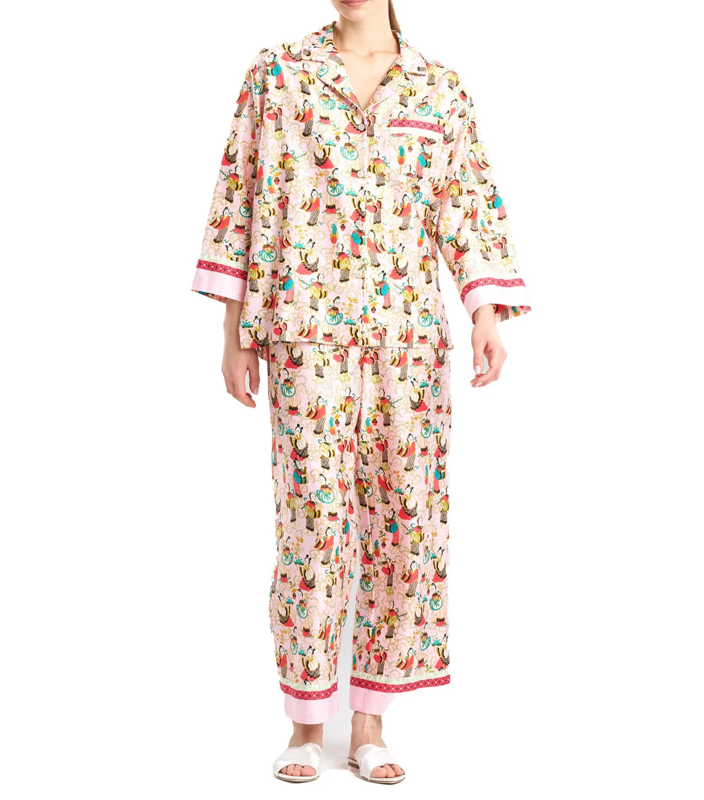 Tea Garden Notch Pj Light Pink