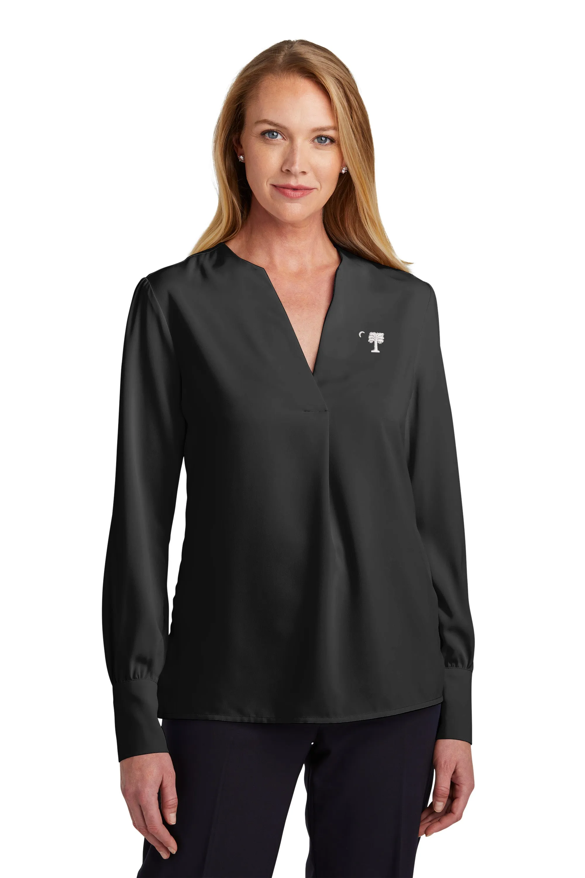 The Citadel Big Red Brooks Brothers® Women’s Open-Neck Satin Blouse