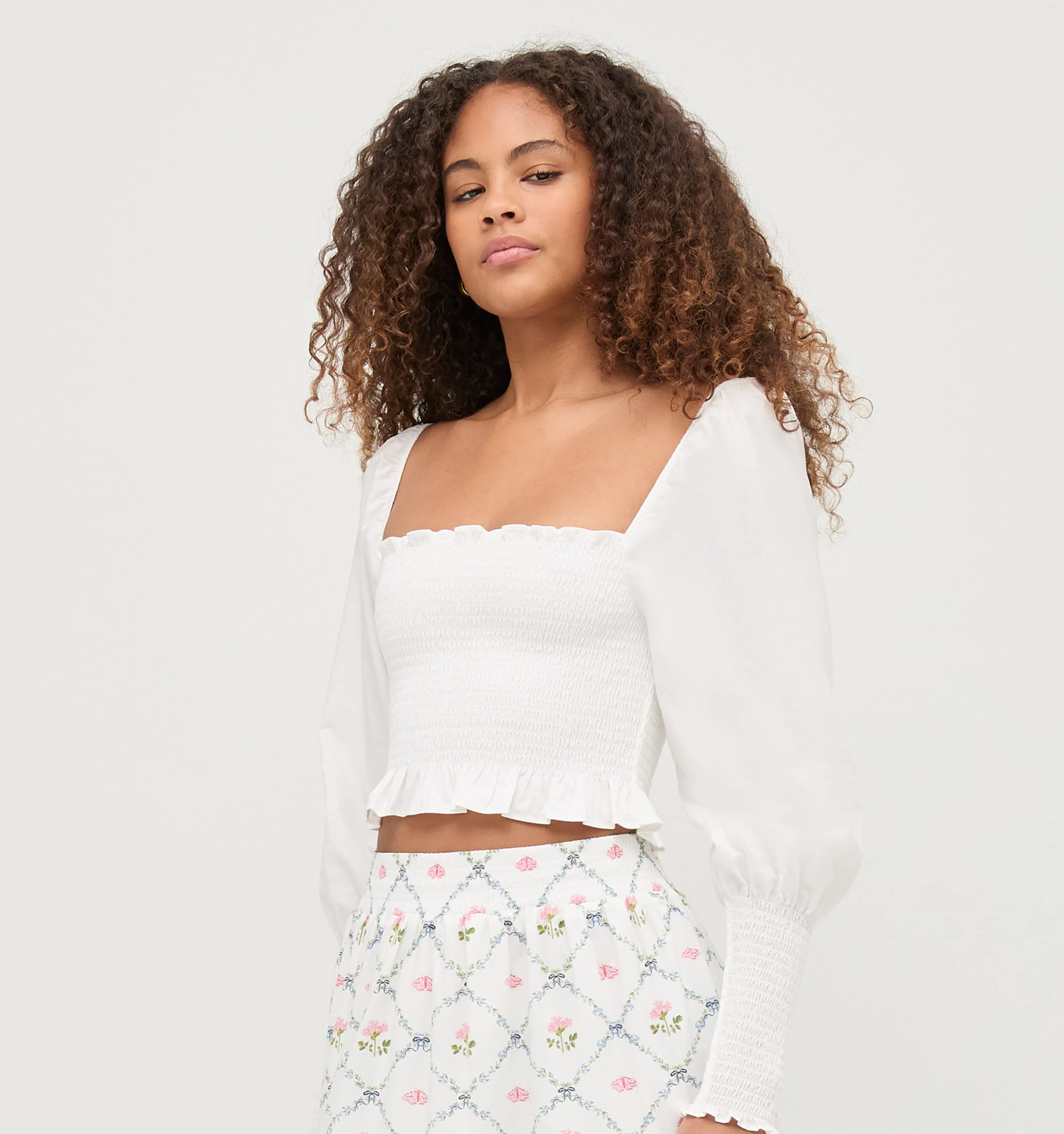 The Grace Nap Top - White Cotton