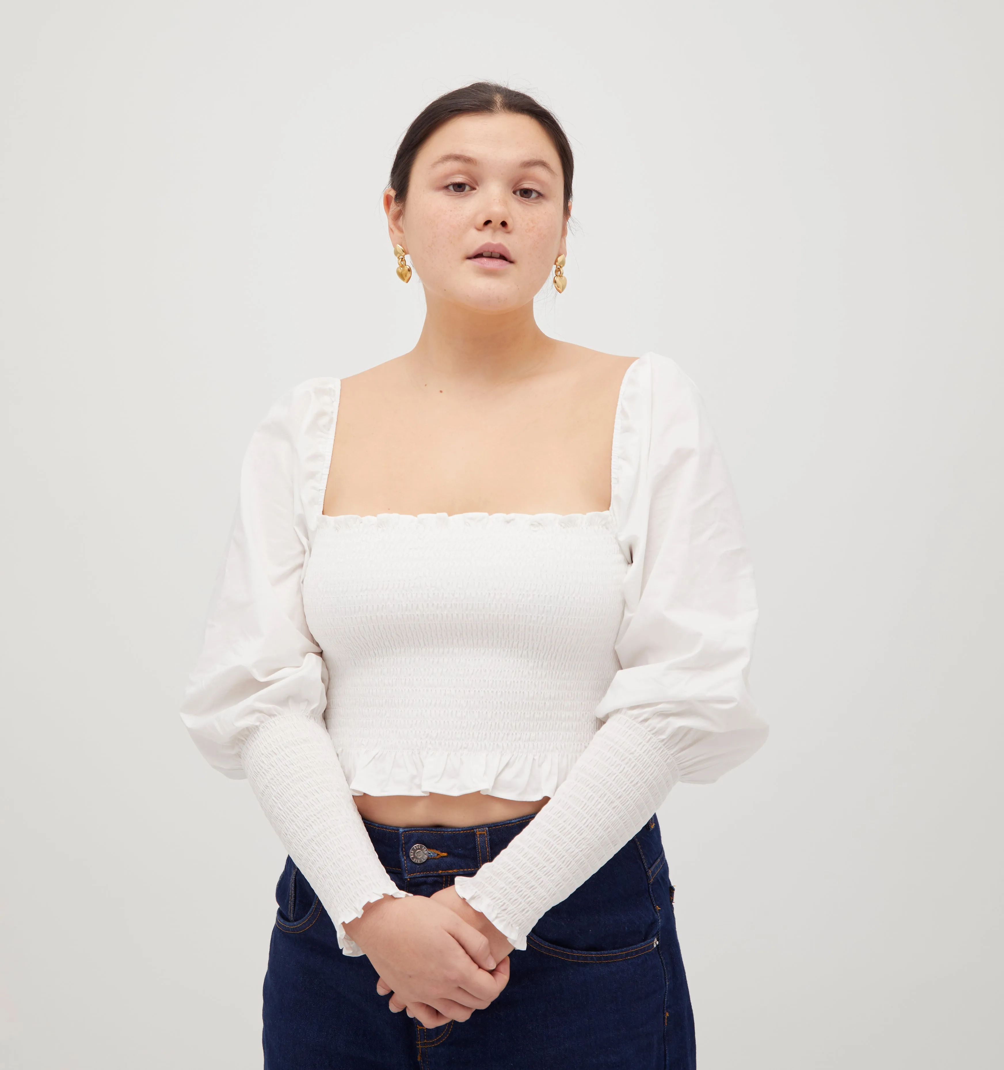 The Grace Nap Top - White Cotton