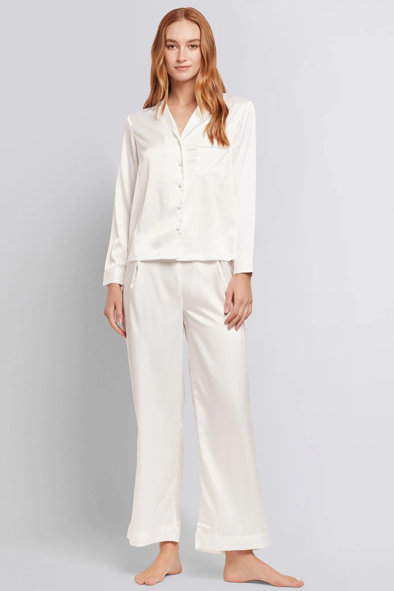 Toni Lounge Pyjama Set - White