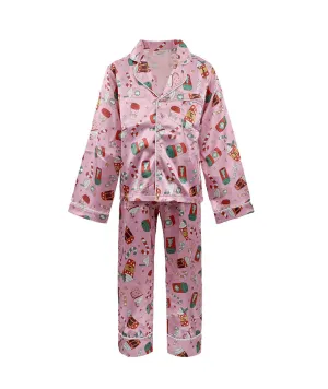 Tweenstyle Girls Silky Long Lounge Set Cocoa