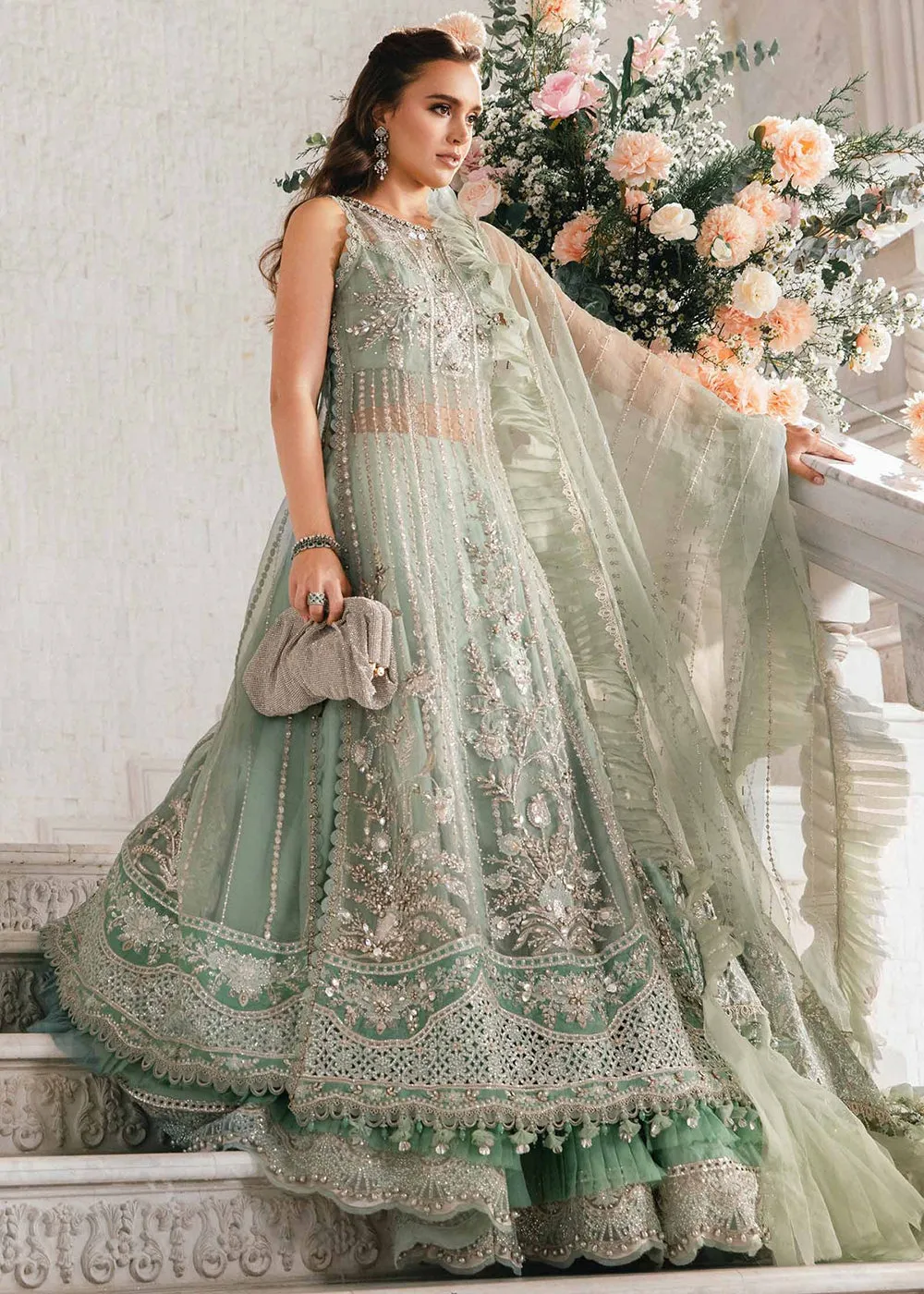 Unstitched Mbroidered Wedding Formals 2024 by Maria B | BD-2803