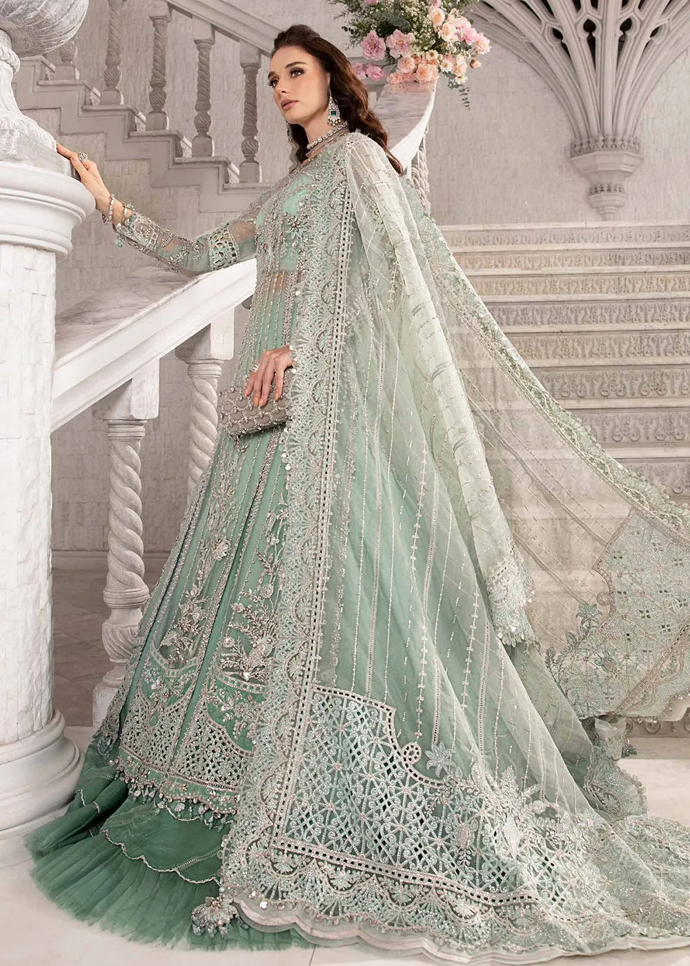 Unstitched Mbroidered Wedding Formals 2024 by Maria B | BD-2803