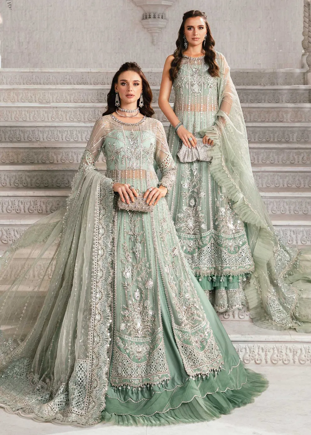 Unstitched Mbroidered Wedding Formals 2024 by Maria B | BD-2803