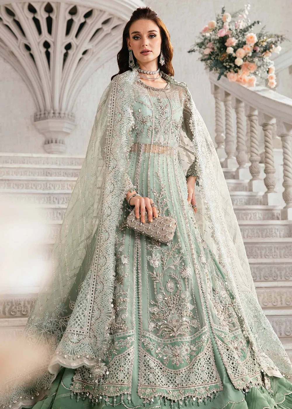 Unstitched Mbroidered Wedding Formals 2024 by Maria B | BD-2803