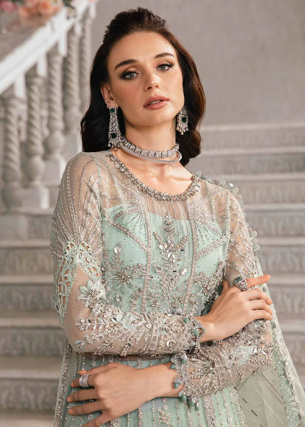 Unstitched Mbroidered Wedding Formals 2024 by Maria B | BD-2803