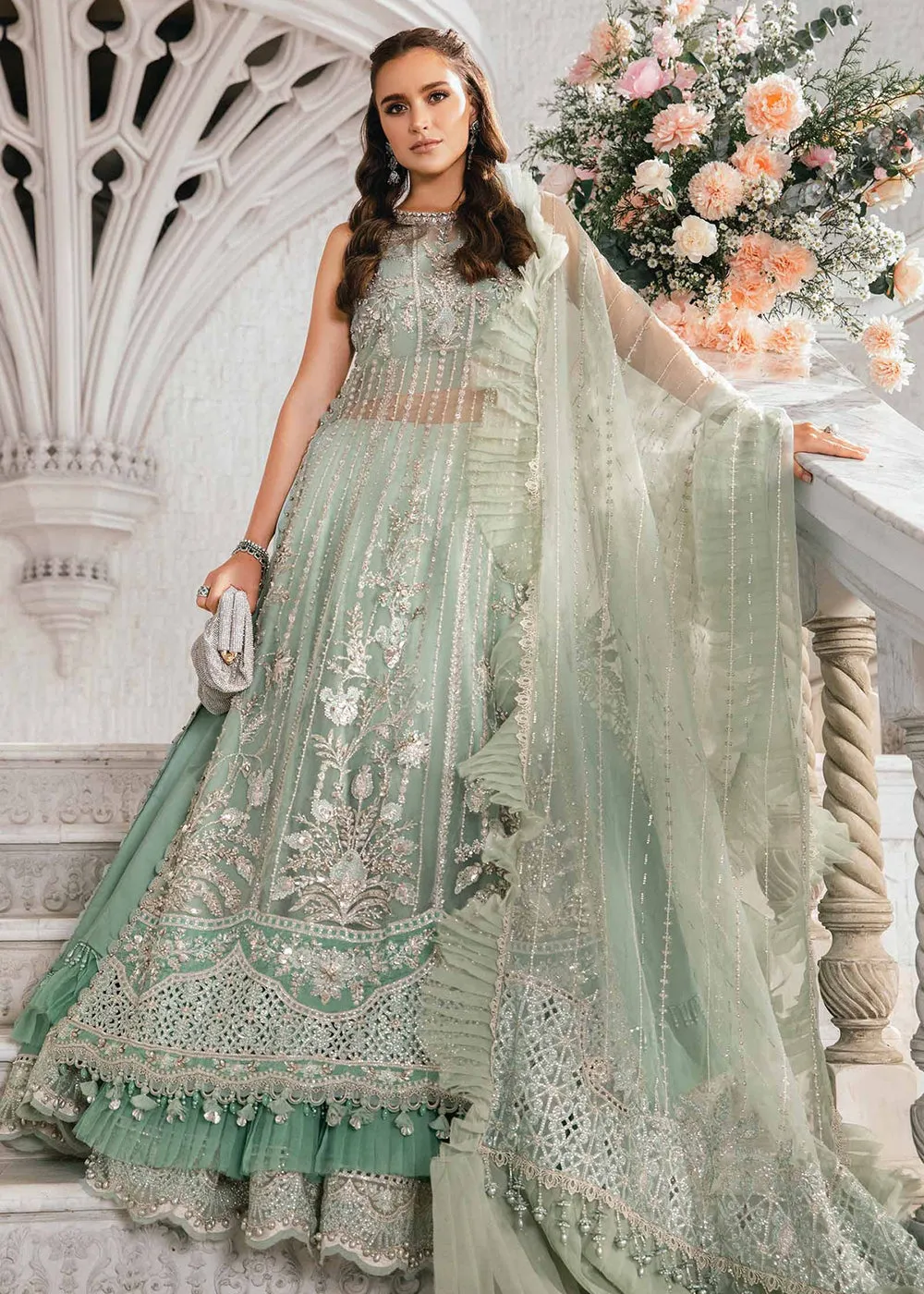 Unstitched Mbroidered Wedding Formals 2024 by Maria B | BD-2803