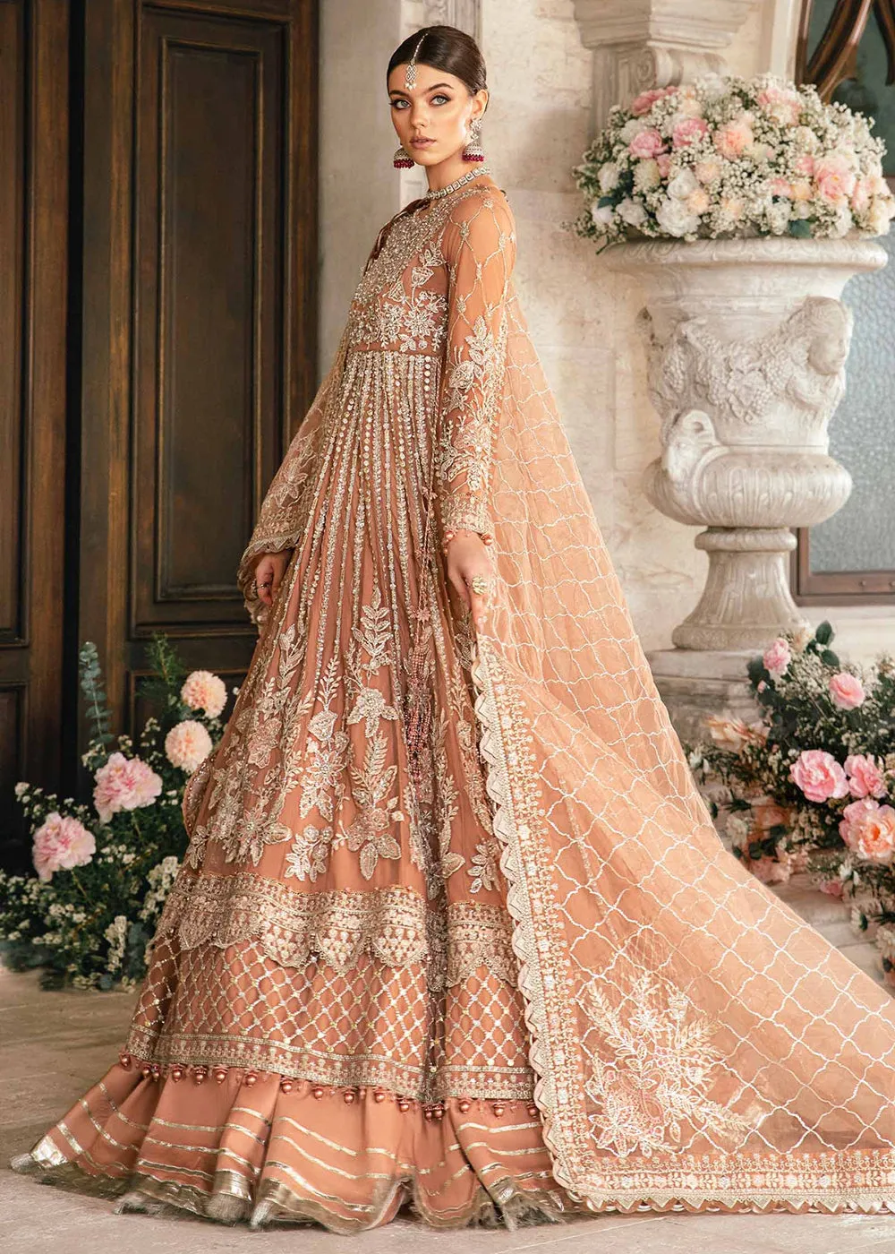 Unstitched Mbroidered Wedding Formals 2024 by Maria B | BD-2804