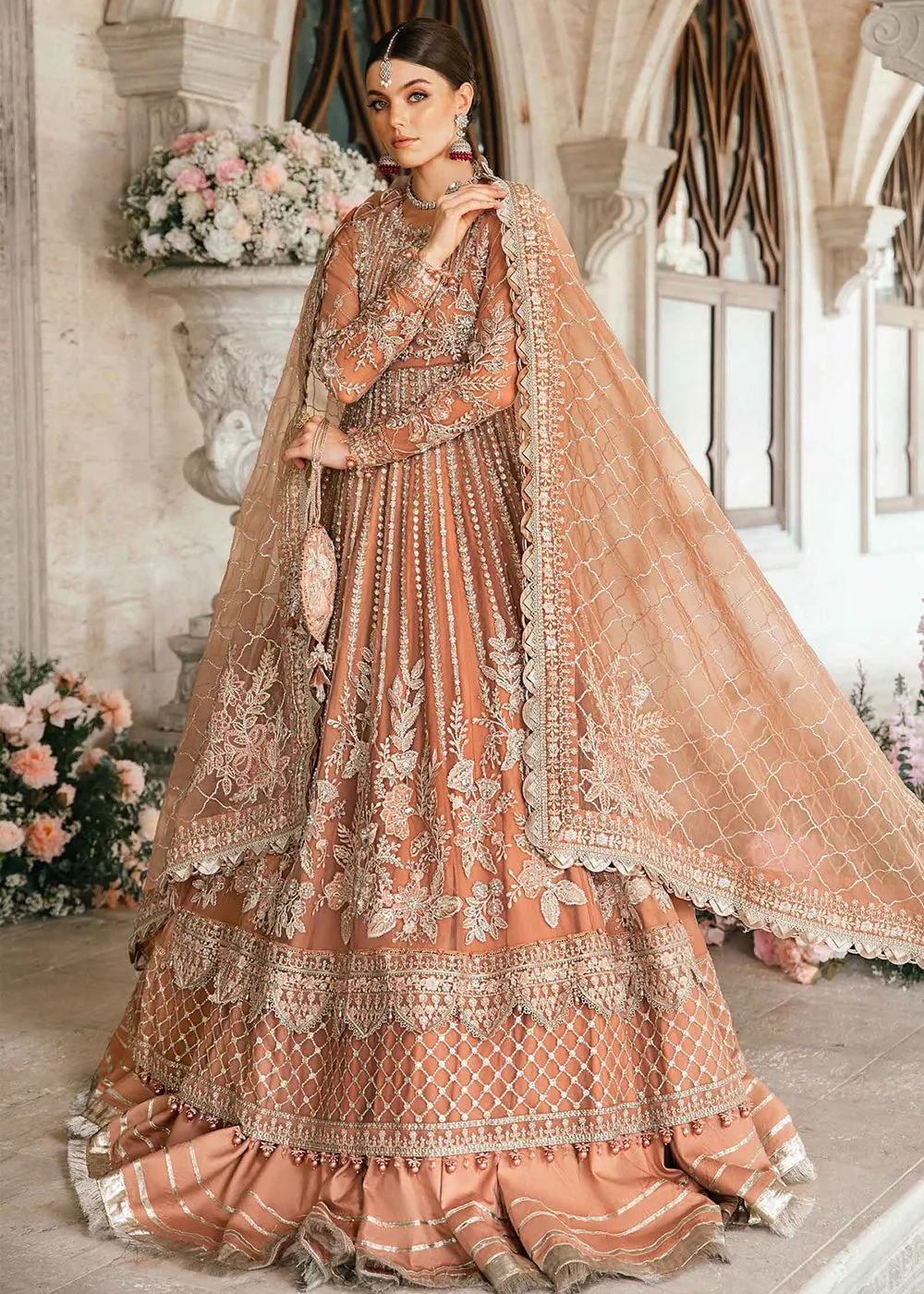 Unstitched Mbroidered Wedding Formals 2024 by Maria B | BD-2804