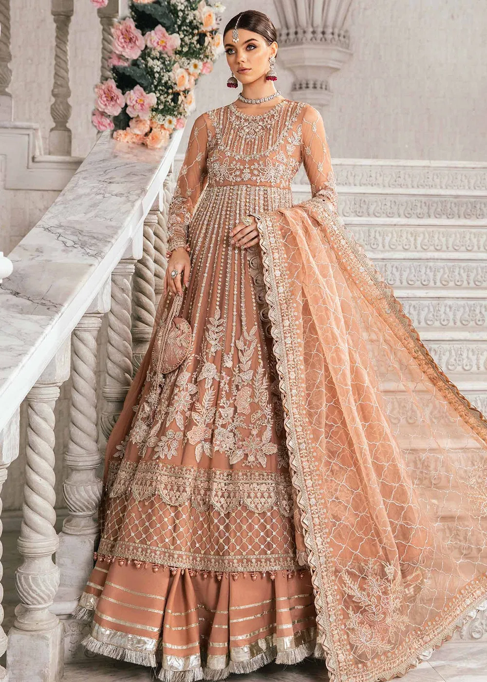 Unstitched Mbroidered Wedding Formals 2024 by Maria B | BD-2804