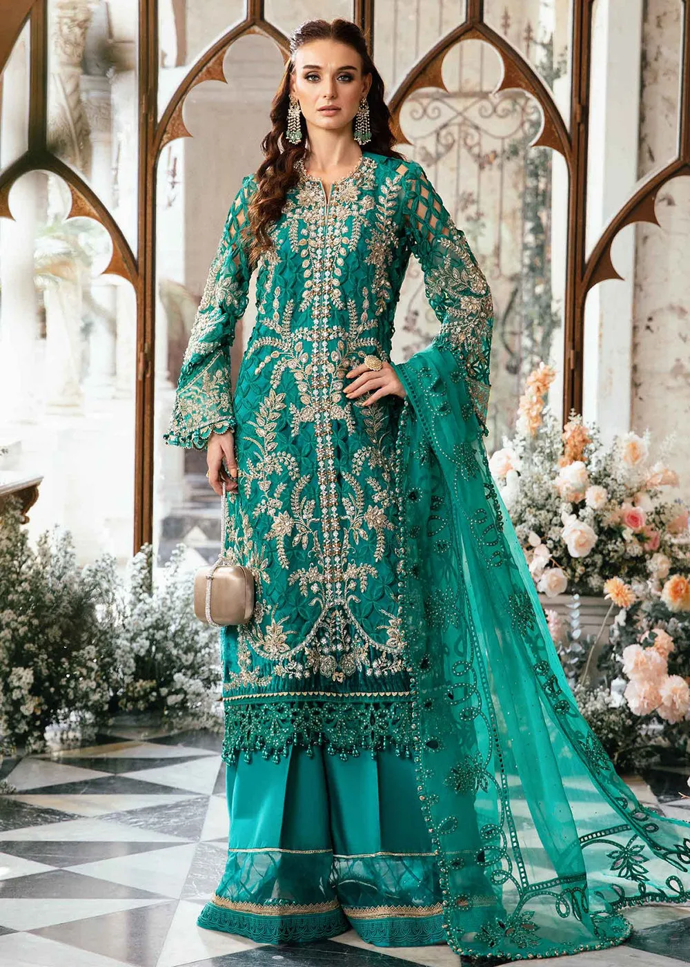 Unstitched Mbroidered Wedding Formals 2024 by Maria B | BD-2806