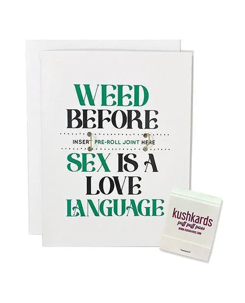 Weed Sex Lang Greeting Card w/Matchbook