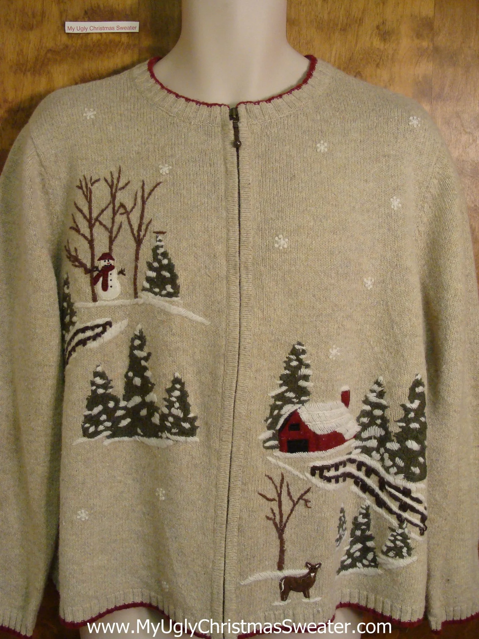 Winter Cozy Wonderland Scene Ugliest Christmas Sweater