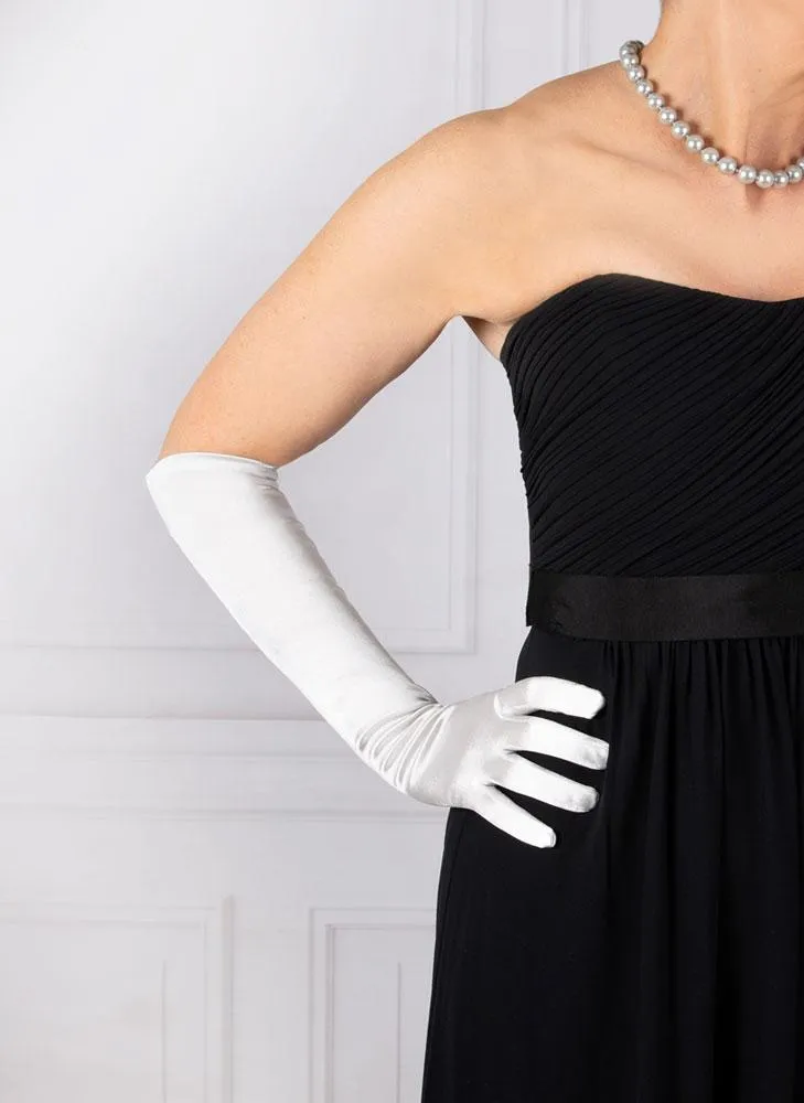 Women's Long Above-Elbow Satin Gloves