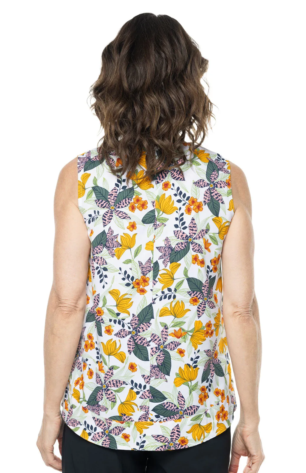 Women's St. Tropez Swing Tank Top  |  Apricot Crush Floral Paradise