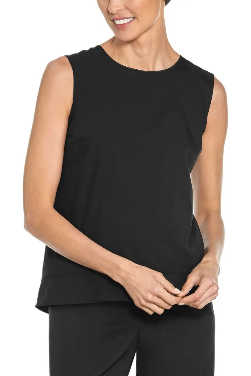 Women's St. Tropez Swing Tank Top  |  Black